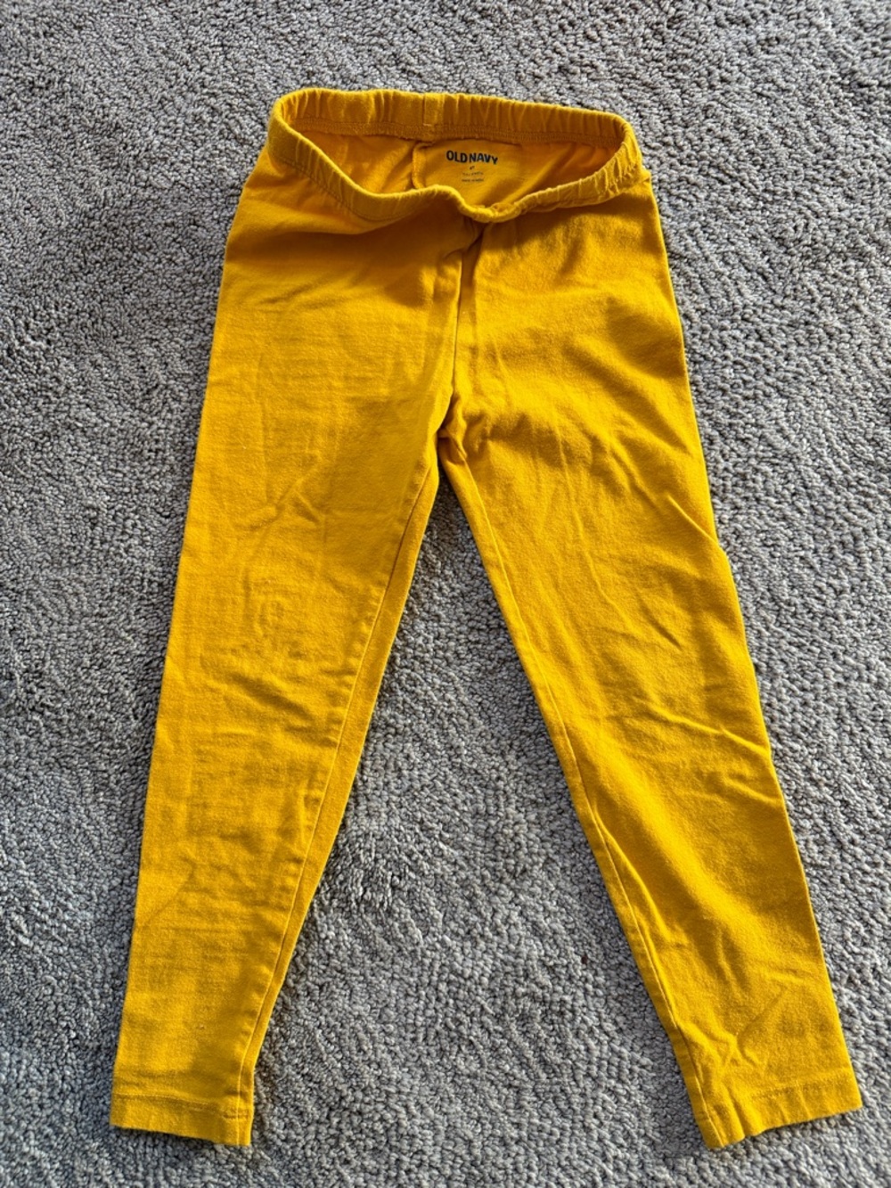 Old Navy Girls Mustard Yellow Stretch Leggings